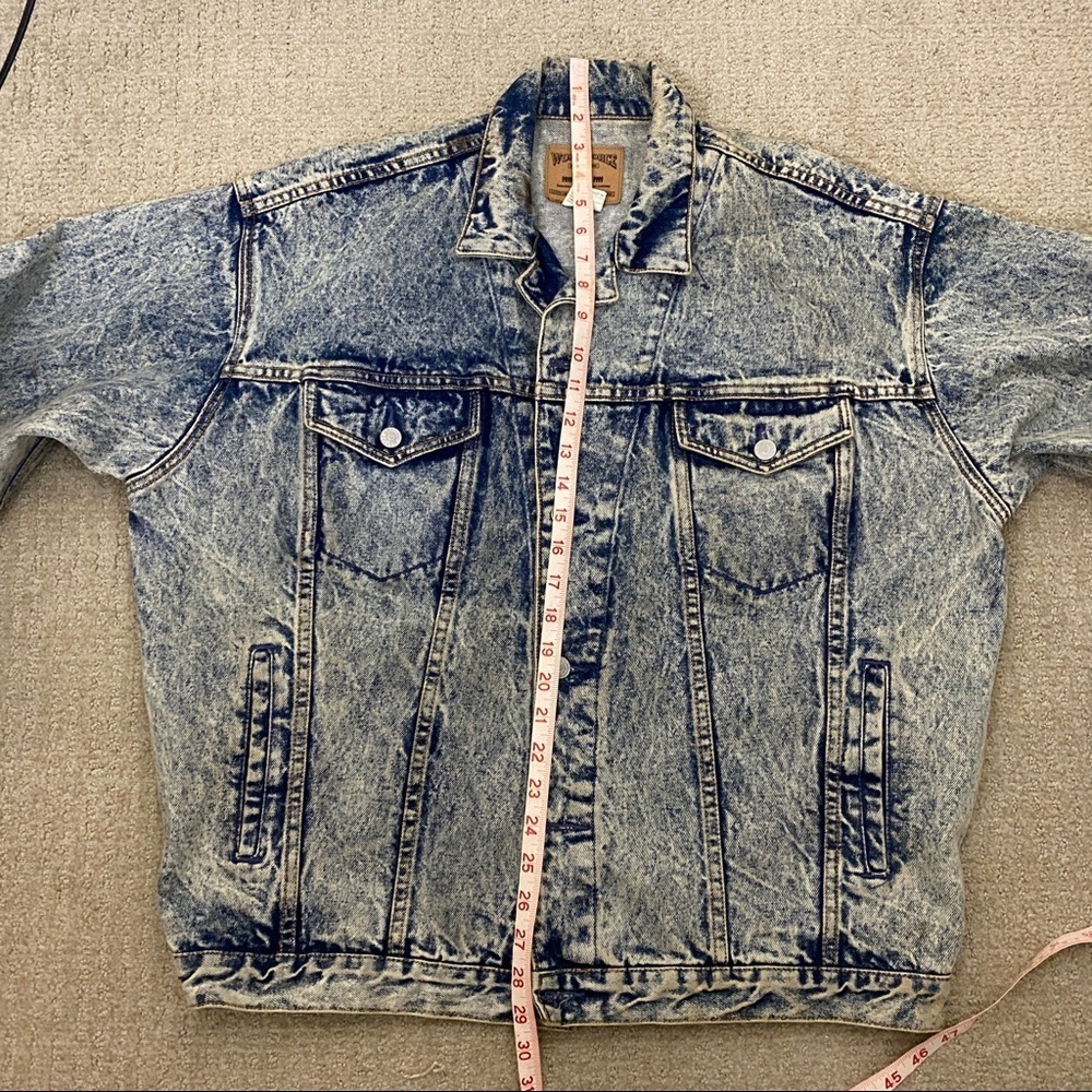 Gap Work Force Bleached Denim Jacket Vintage - Picture 7 of 8